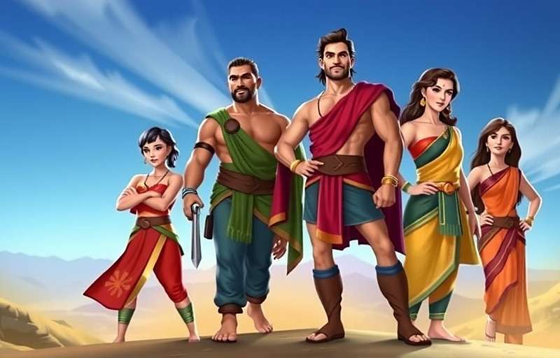 Deccan Dynamos Gameplay Deccan Dynamos gameplay showing characters in traditional South Indian attire